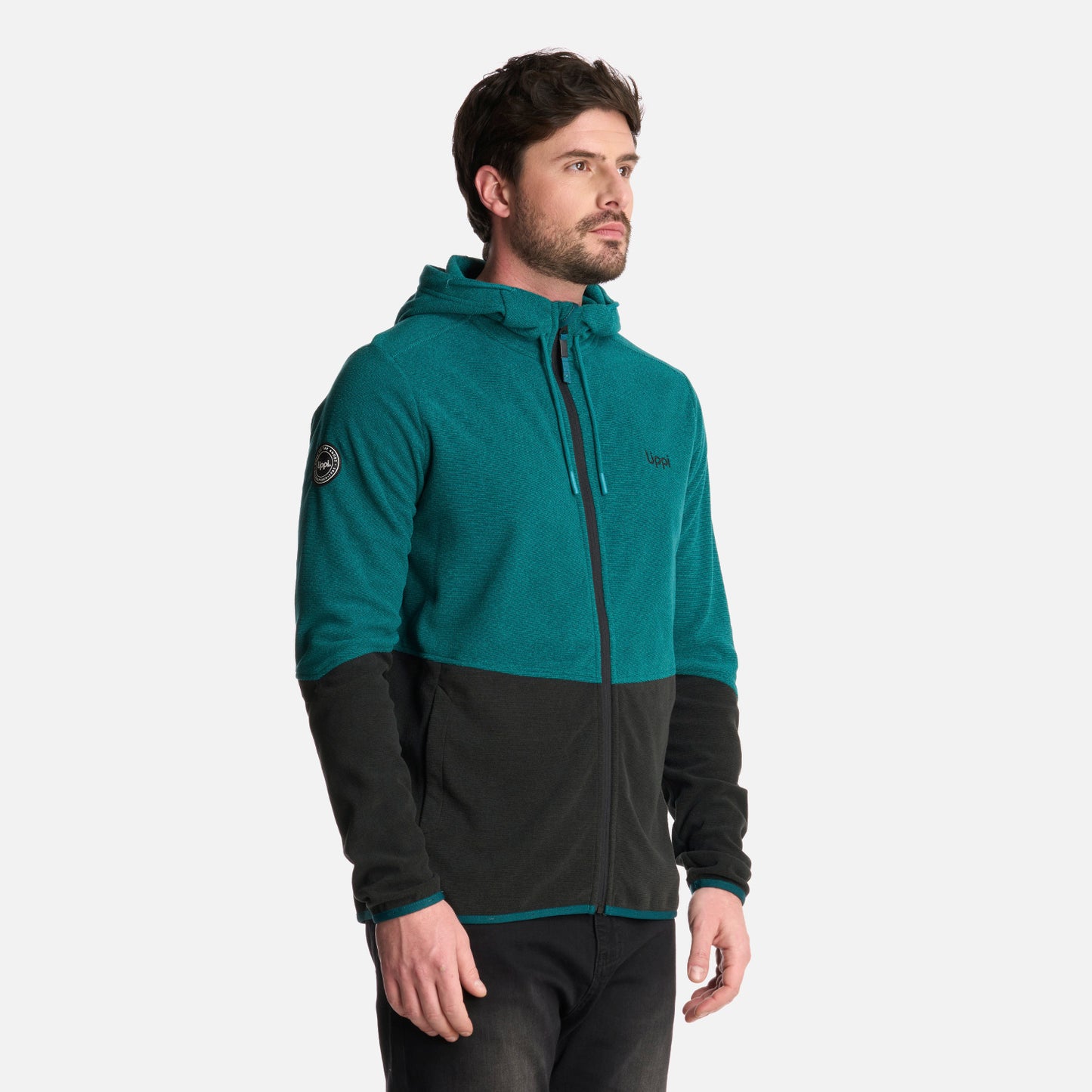 Polerón Hombre Stripes Nano-F Full Zip Hoody Petroleo Lippi