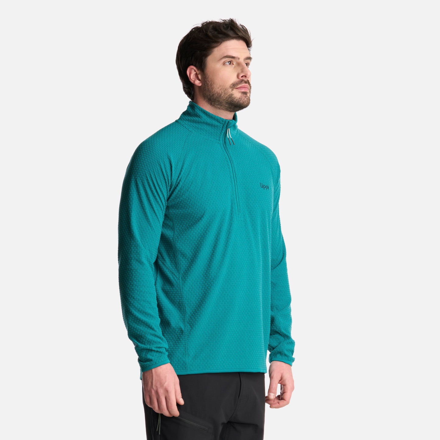 Polerón Hombre Jacaranda Nano-F 14 Zip Turquesa Lippi