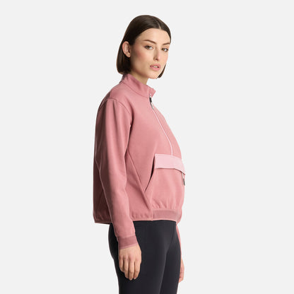 Polerón Mujer DownStreet 1/4 Zip Sweatshirt Rosa Oscuro Lippi