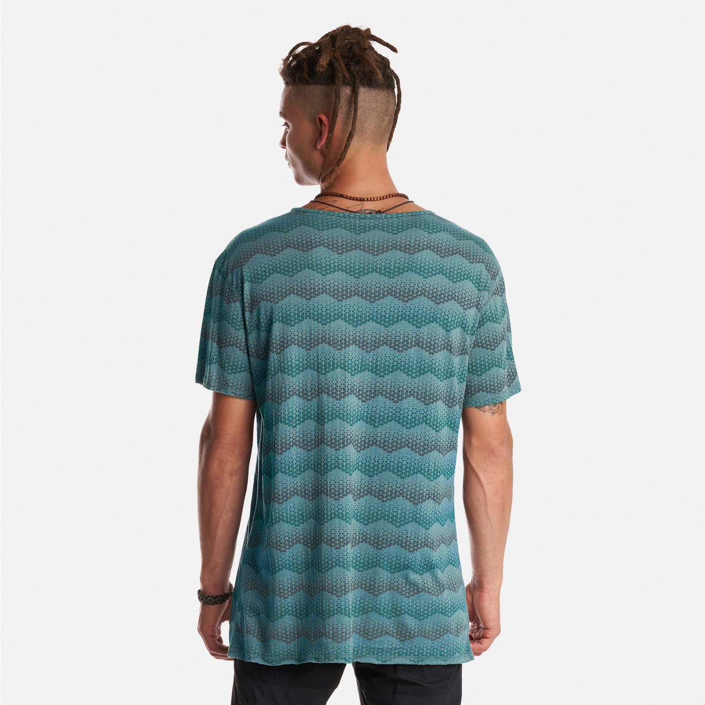 Polera Hombre Bi-Curioso Print Jade Haka Honu