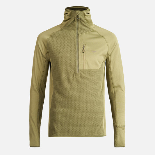 Poleron Hombre Jacaranda Mountain Nano-F 1/4 Zip Hoody Verde Lippi