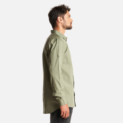 Camisa Hombre Alloy Long Sleeve Shirt Melange Verde Lippi