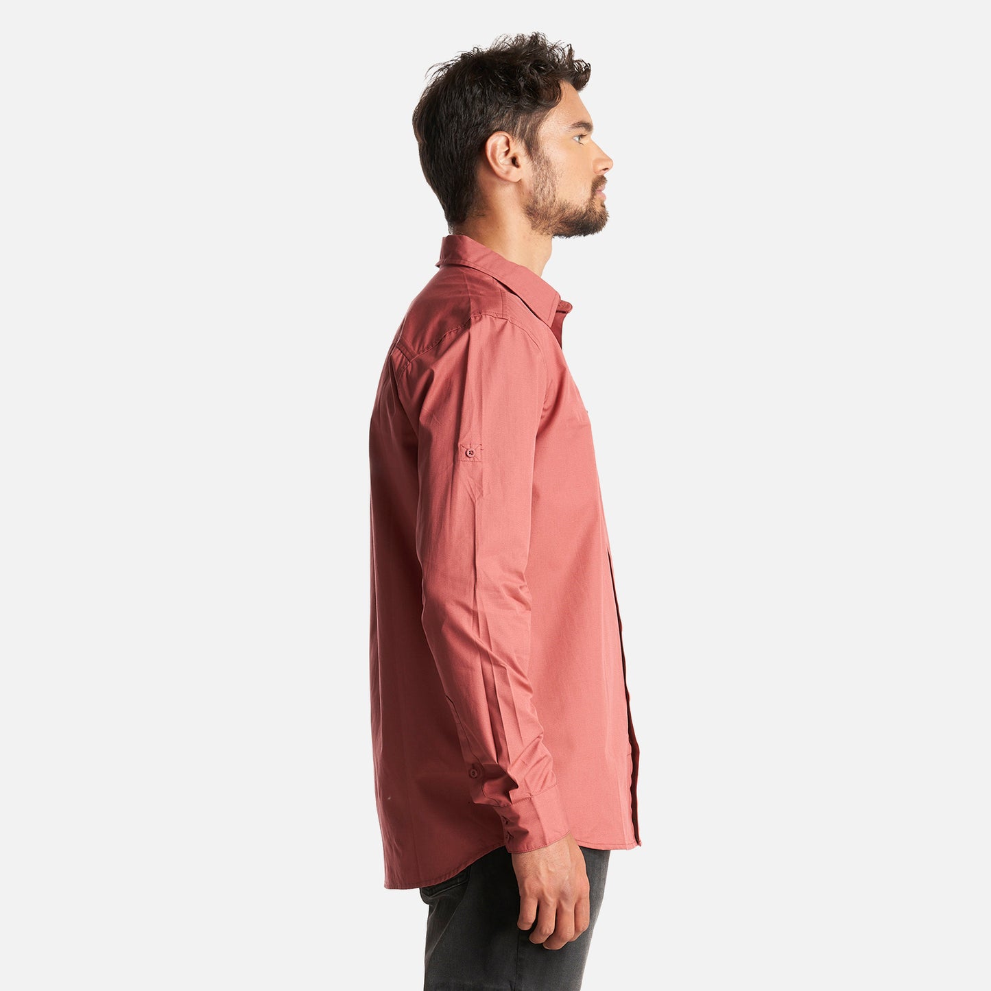 Camisa Hombre Alloy Long Sleeve Shirt Melange Terracota Lippi