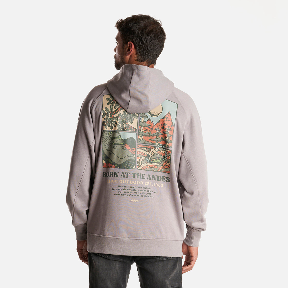 Poleron Hombre Insigne Hoody Sweatshirt Back Print Malva Lippi