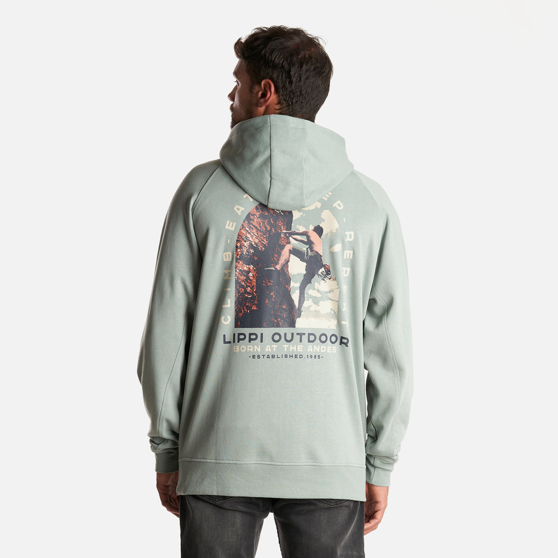 Poleron Hombre Insigne Hoody Sweatshirt Back Print Jade Lippi