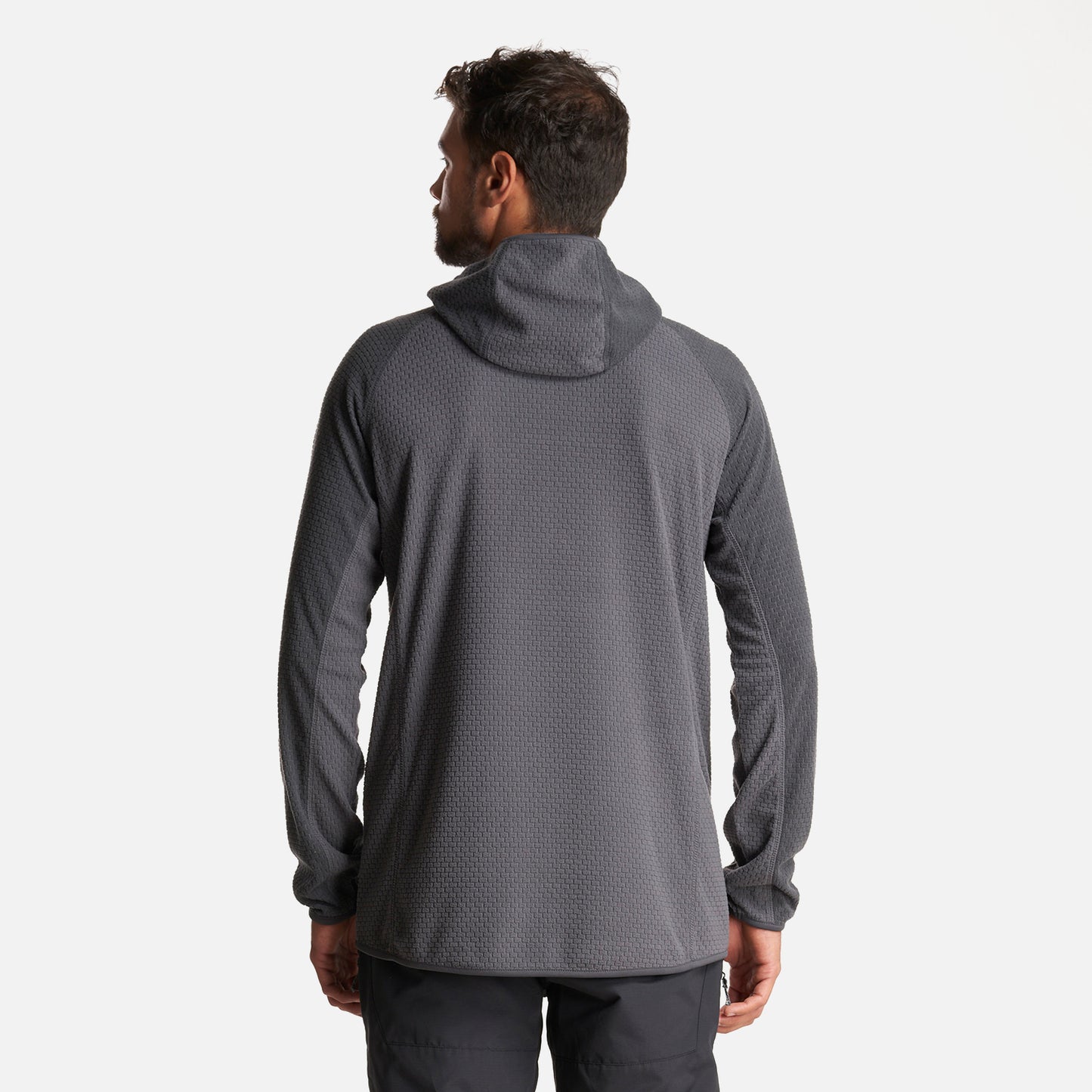 Poleron Hombre Jacaranda Nano-F 1/4 Zip Hoody Gris Oscuro Lippi