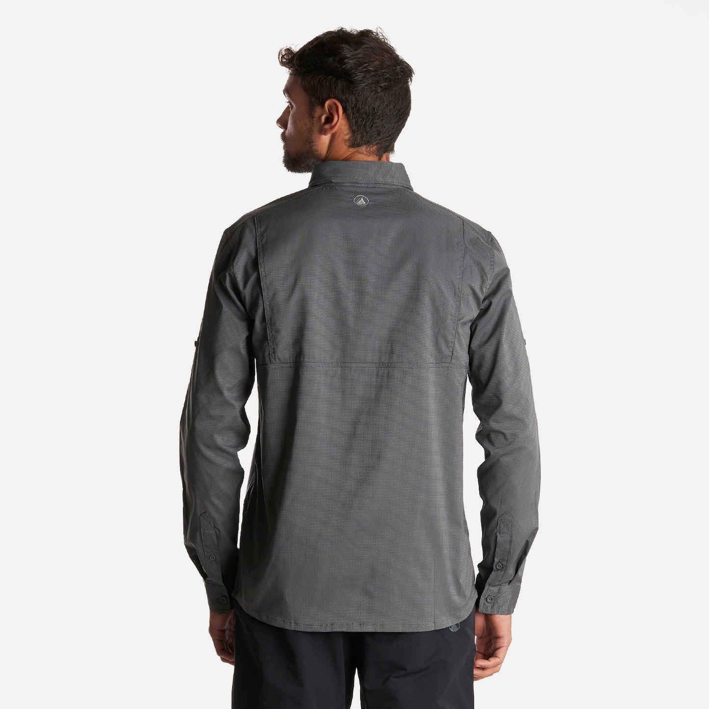 Camisa Hombre Rosselot Long Sleeve Q-Dry Shirt Gris Oscuro Lippi