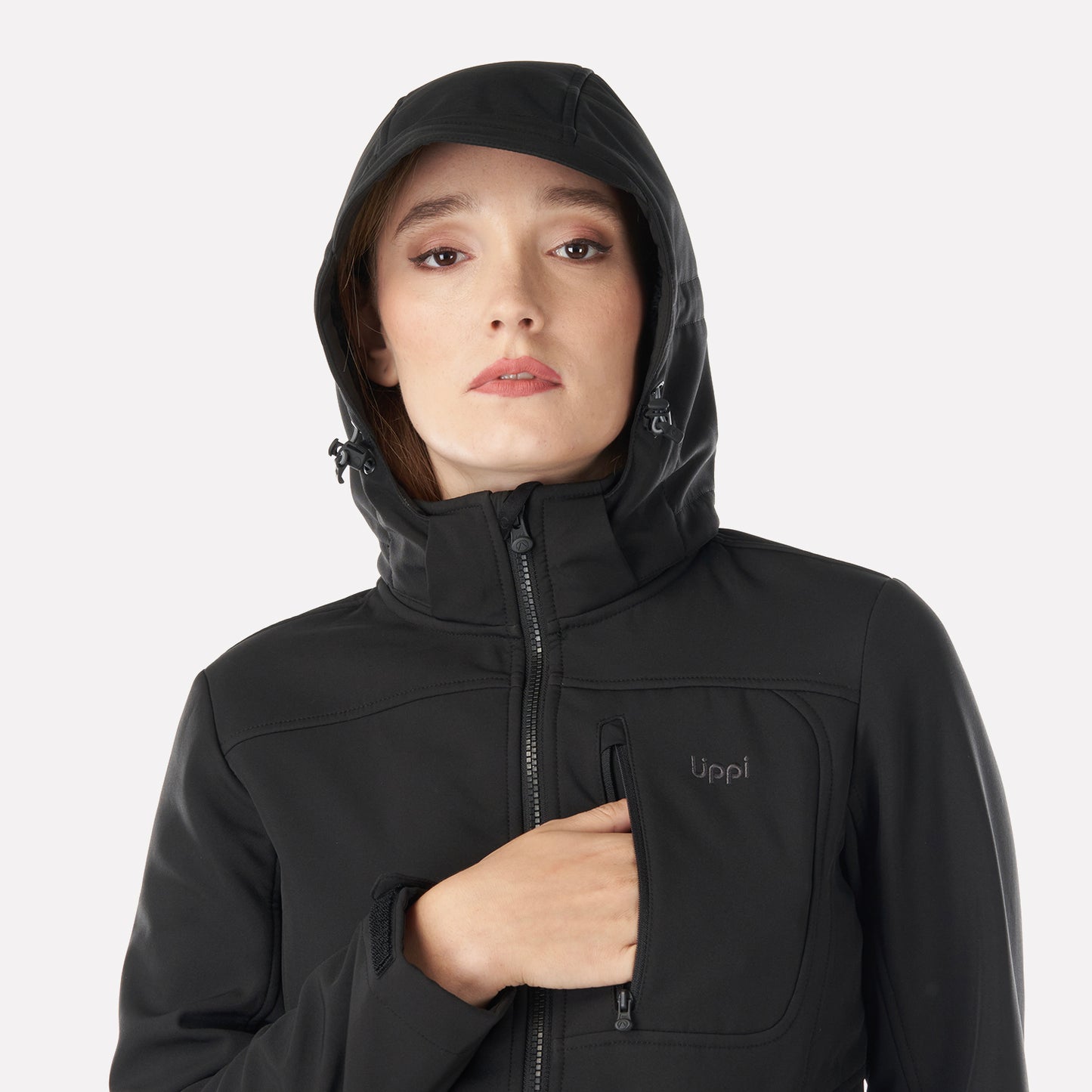 Chaqueta Mujer Macaya Softshell Hoody Jacket Negro Lippi