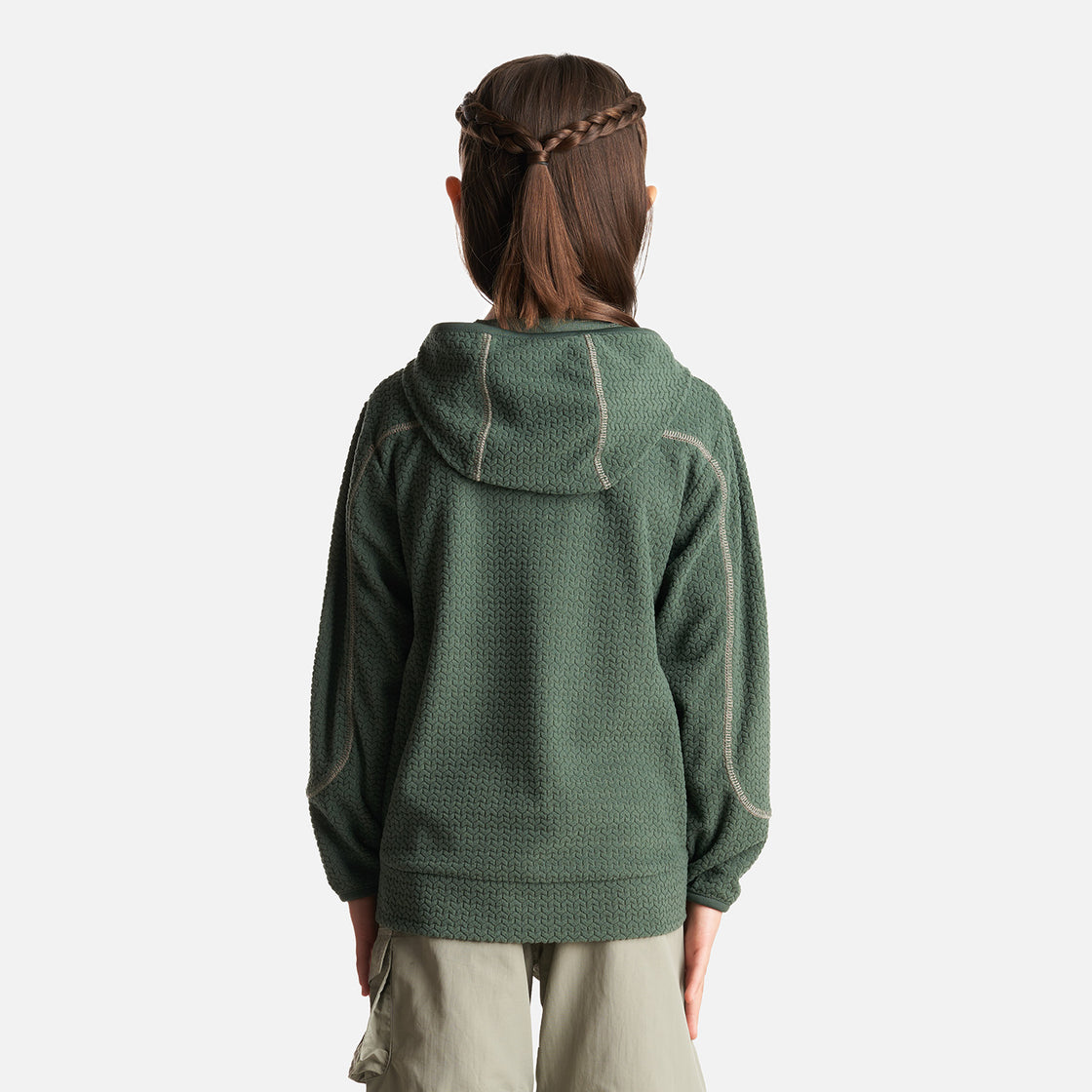 Poleron Niña Saltamontes Nano-F 14 Zip Hoody Verde Botella Lippi