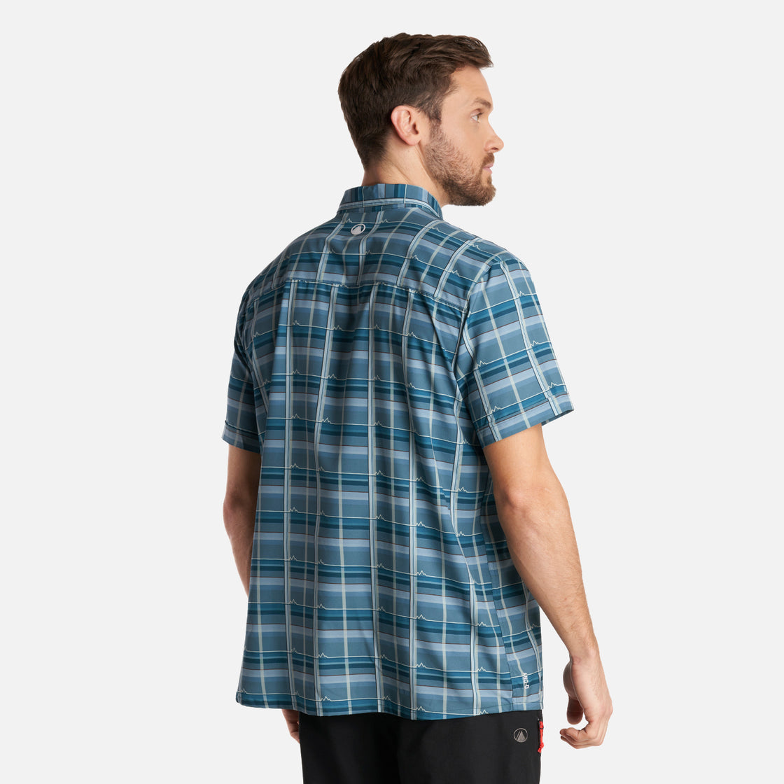 Camisa Hombre Wallace Short Sleeve Q-Dry Shirt Print Verde Petroleo Lippi