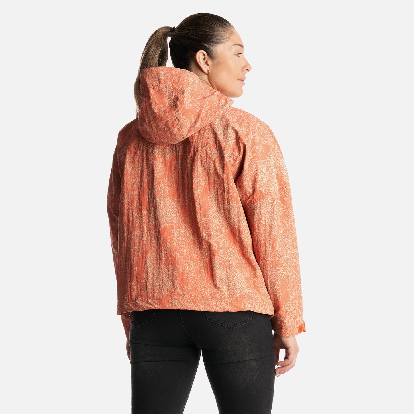 Chaqueta Mujer  CityMe WindBreaker Hoody Jacket Print Salmon Lippi