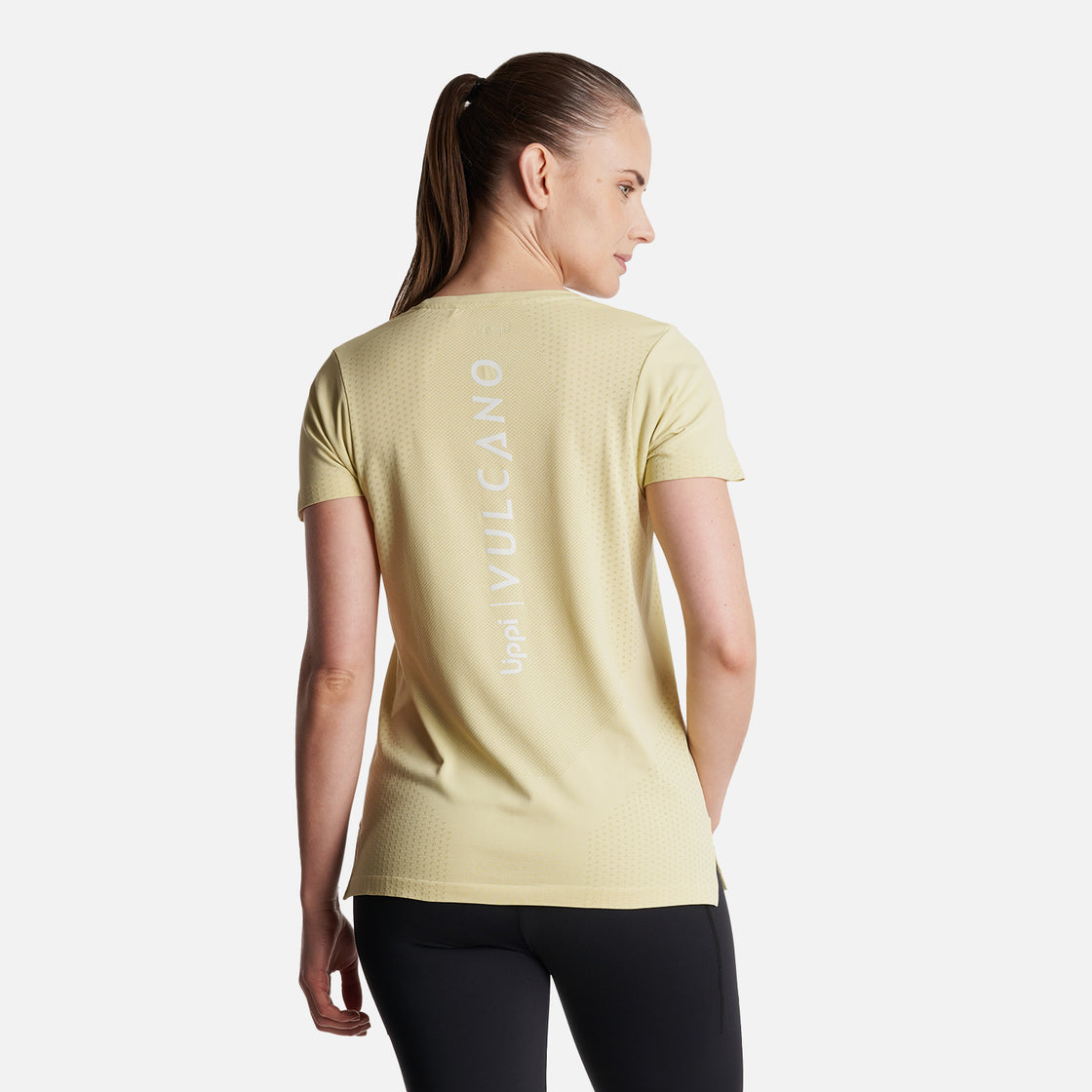 Polera Mujer  4 Run Seamless Trail Short Sleeve T-Shirt Amarillo Lippi