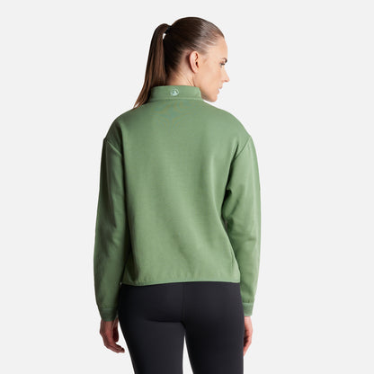 Poleron Mujer  DownStreet 1/4 Zip Sweatshirt Verde Claro Lippi