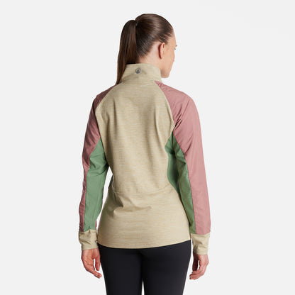 Poleron Mujer  Egger 1/4 Zip Melange Beige Lippi