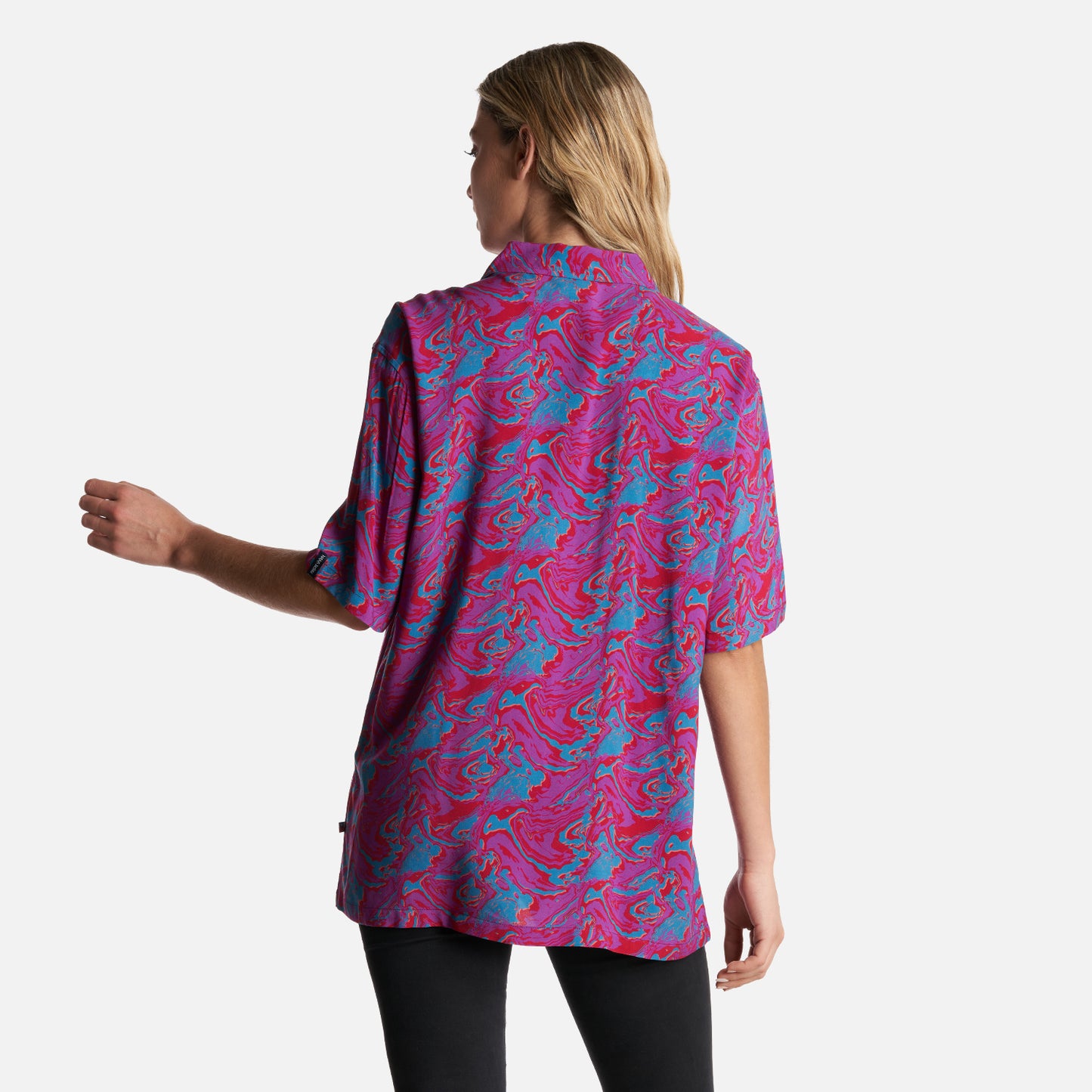 Camisa Mujer Marmolada Print Fucsia Haka Honu