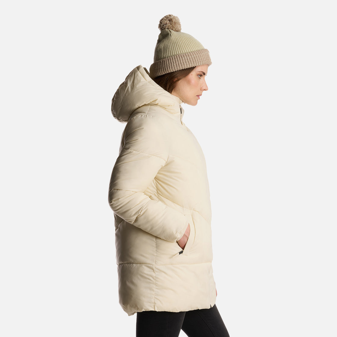 Chaqueta Mujer Long Line Steam Pro Hoody Jacket Crema Lippi