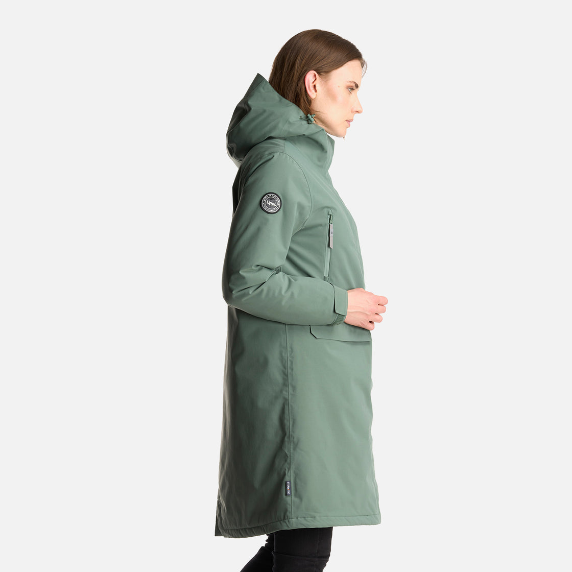 Chaqueta Mujer Mountains Live B-Dry Long Jacket Verde Musgo Lippi