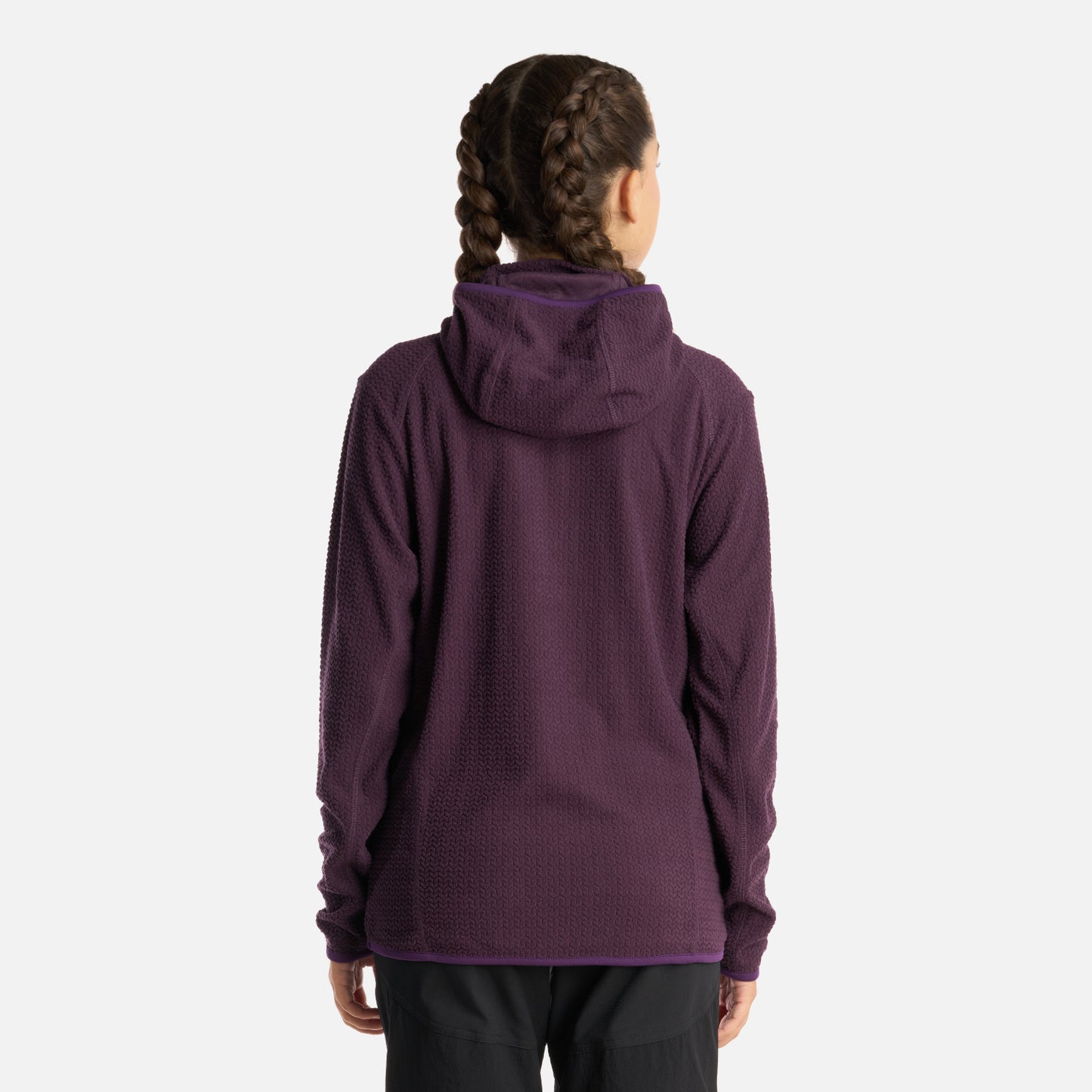 Poleron Teen Girl Mild Nano-F 14 Zip Hoody Morado Oscuro Lippi