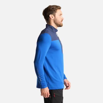 Poleron Hombre Karova Nano F 1/4 Zip Azul Lippi