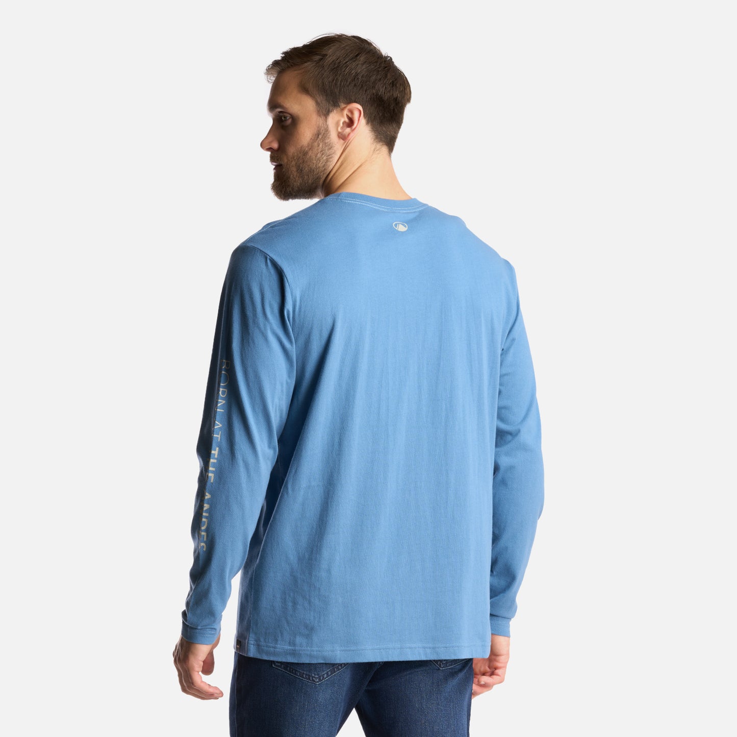 Polera Hombre Logo Lippi Long Sleeve T-Shirt Azul Grisaceo Lippi