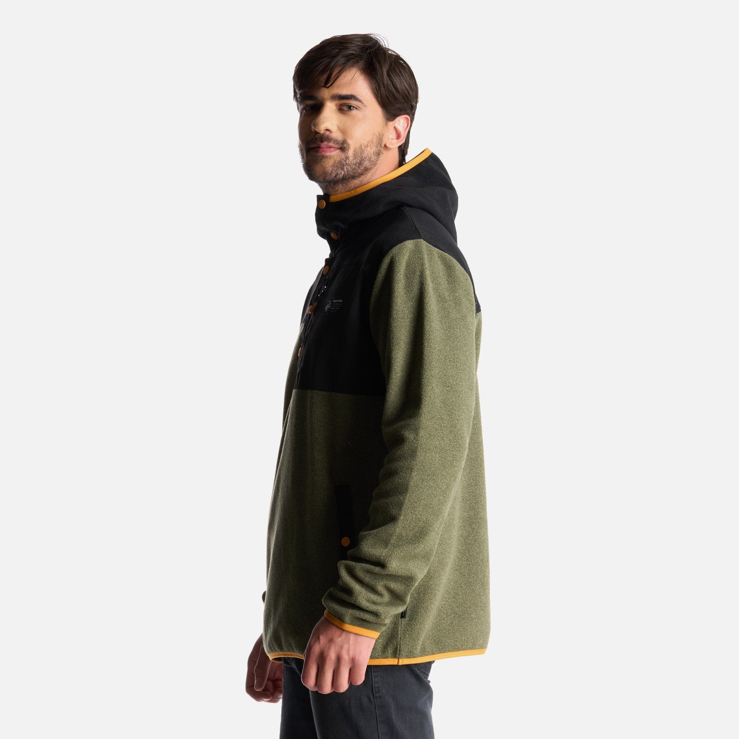 Poleron Hombre Tokerau Hoodie Verde Militar Haka Honu