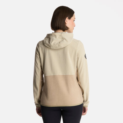 Polerón Mujer Stripes Nano-F Full Zip Hoody Beige Lippi