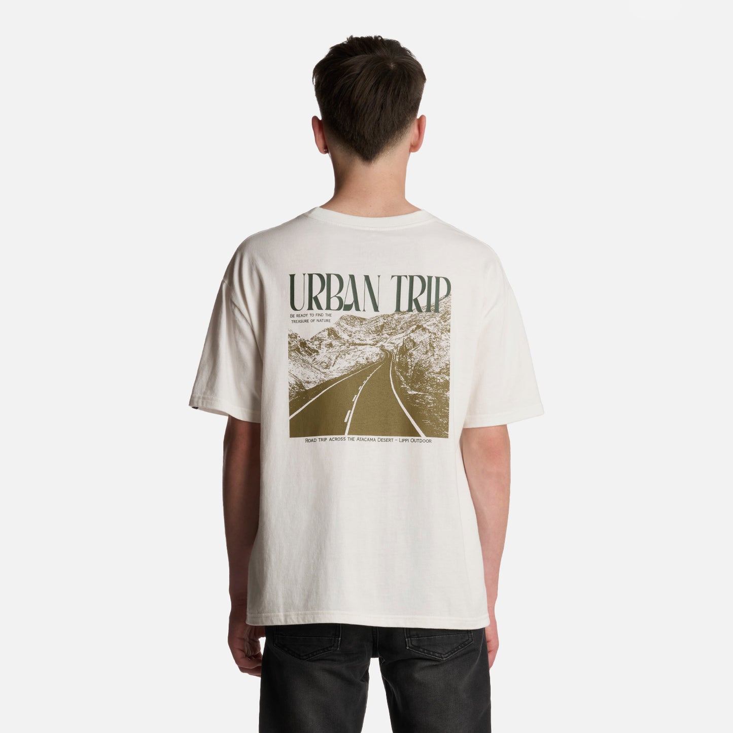 Polera Teen Boy Urban Trip Oversize T-Shirt Blanco Lippi