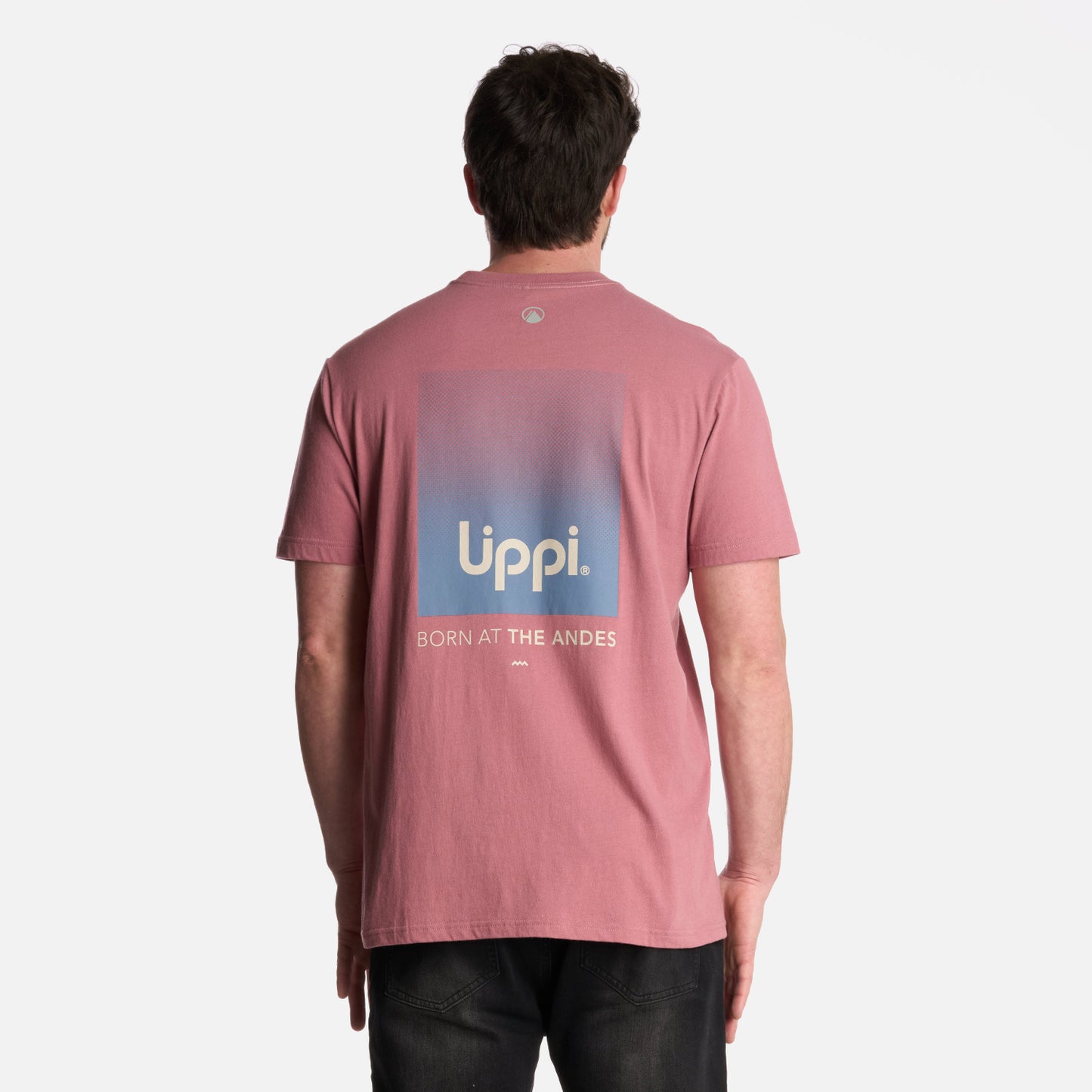 Polera Hombre Logo Lippi Back Print T-Shirt Rosa Oscuro Lippi