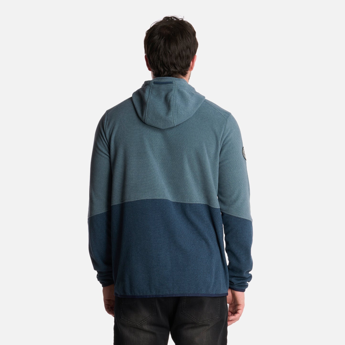 Polerón Hombre Stripes Nano-F Full Zip Hoody Azul Piedra Lippi