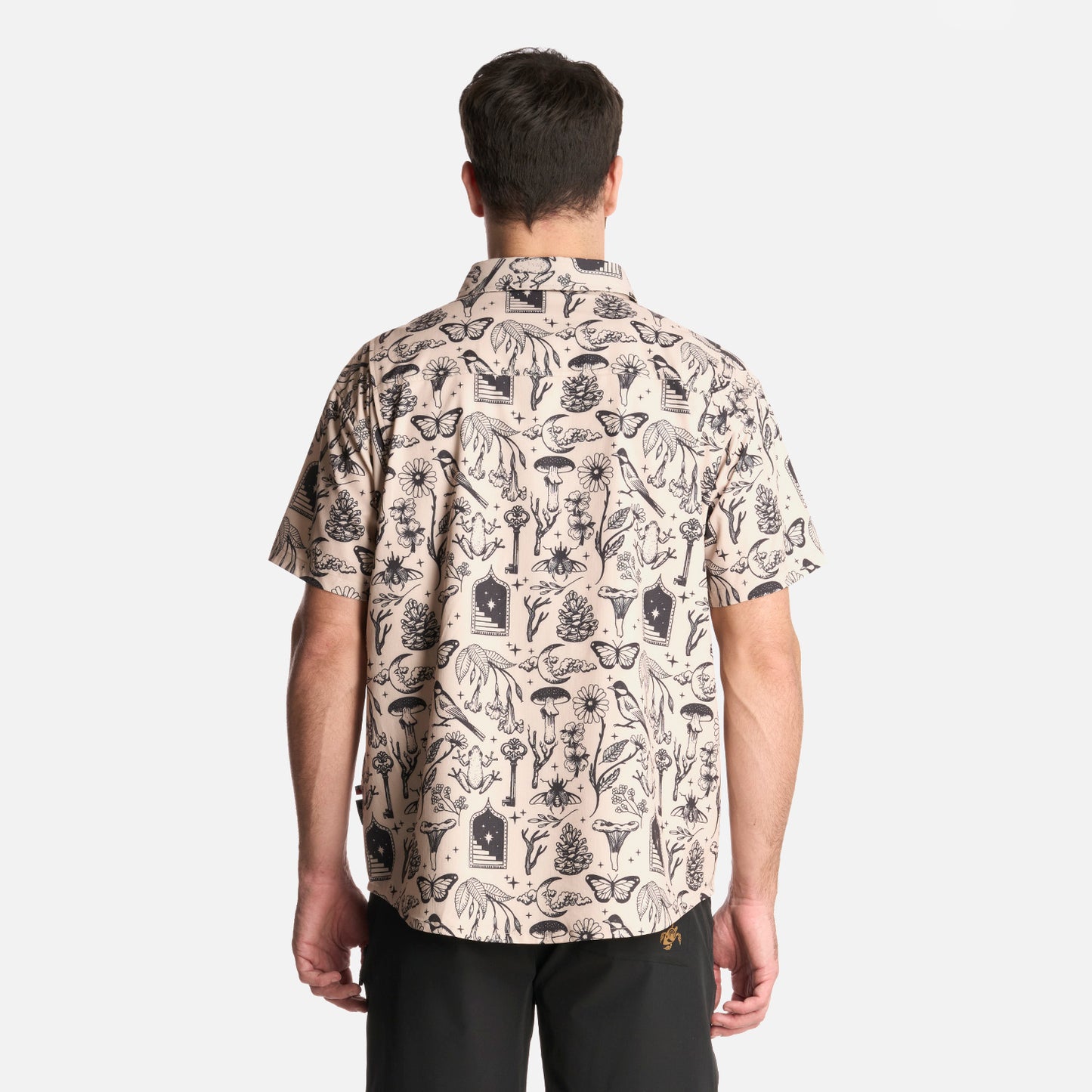 Camisa Hombre Cumbre Manga Corta Print Crudo Haka Honu