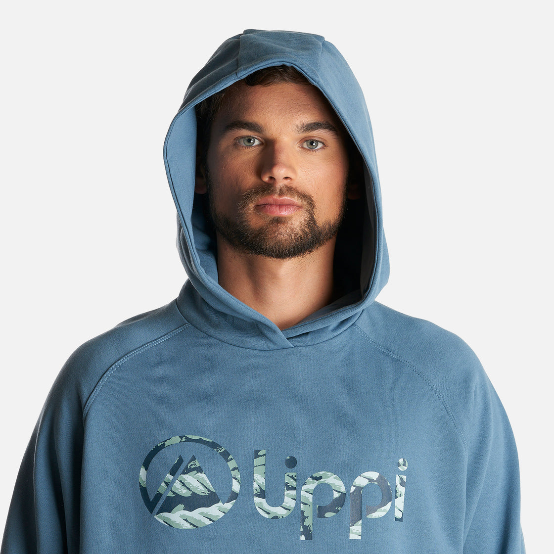 Poleron Hombre Insigne Hoody Sweatshirt Front Print Azul Piedra Lippi