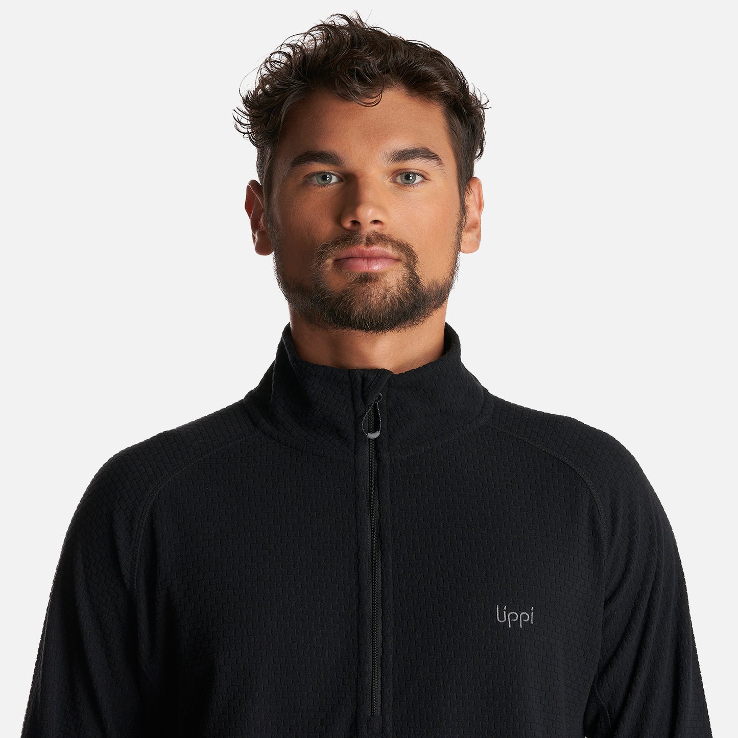 Poleron Hombre Jacaranda Nano-F 1/4 Zip Negro Lippi