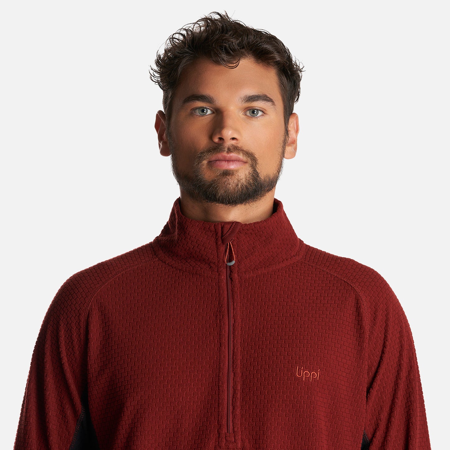 Poleron Hombre Jacaranda Nano-F 1/4 Zip Vino Lippi