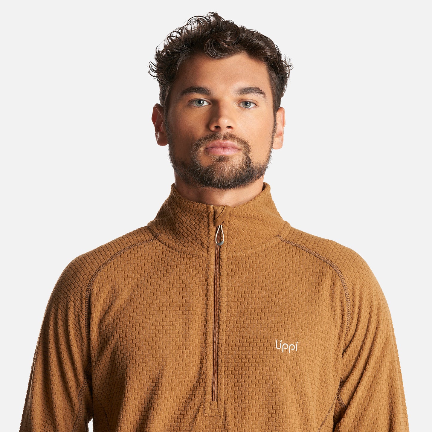 Poleron Hombre Jacaranda Nano-F 1/4 Zip Mostaza Lippi