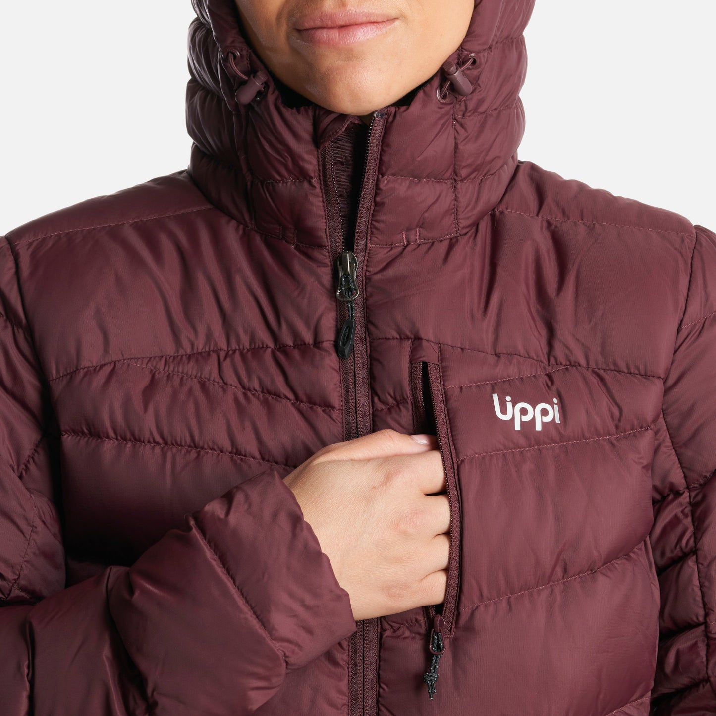 Chaqueta Mujer Bazpur Down Hoody Jacket Burdeo Lippi