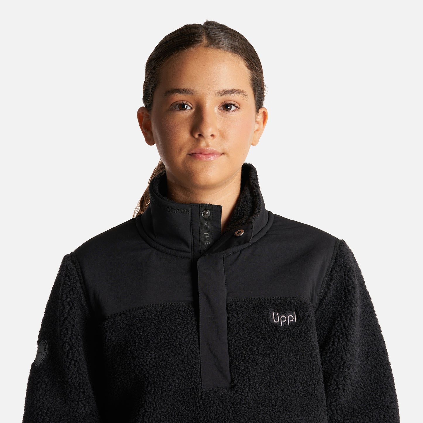 Chaqueta Teen Girl Glaciar Sherpa Pro 1/4 Zip Jacket  Negro Lippi