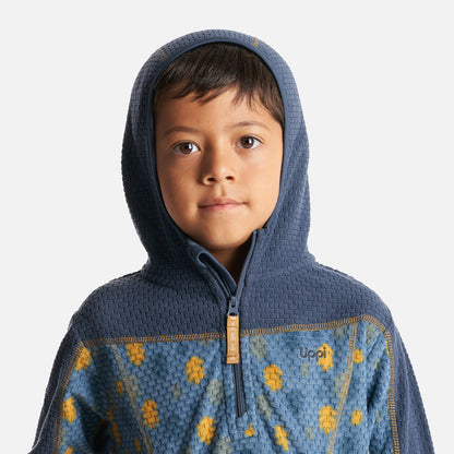 Poleron Niño Saltamontes Nano-F 14 Zip Hoody Print Azul Lippi