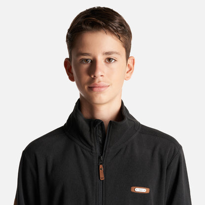 Poleron Teen Boy Stripes Nano-F Full Zip Negro Lippi