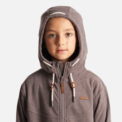 Poleron Niña Stripes Nano-F Full Zip Hoody Malva Lippi