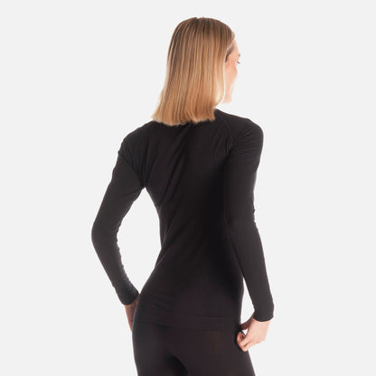 Primera Capa Mujer  Skintec 1000 Seamless Top Negro Lippi