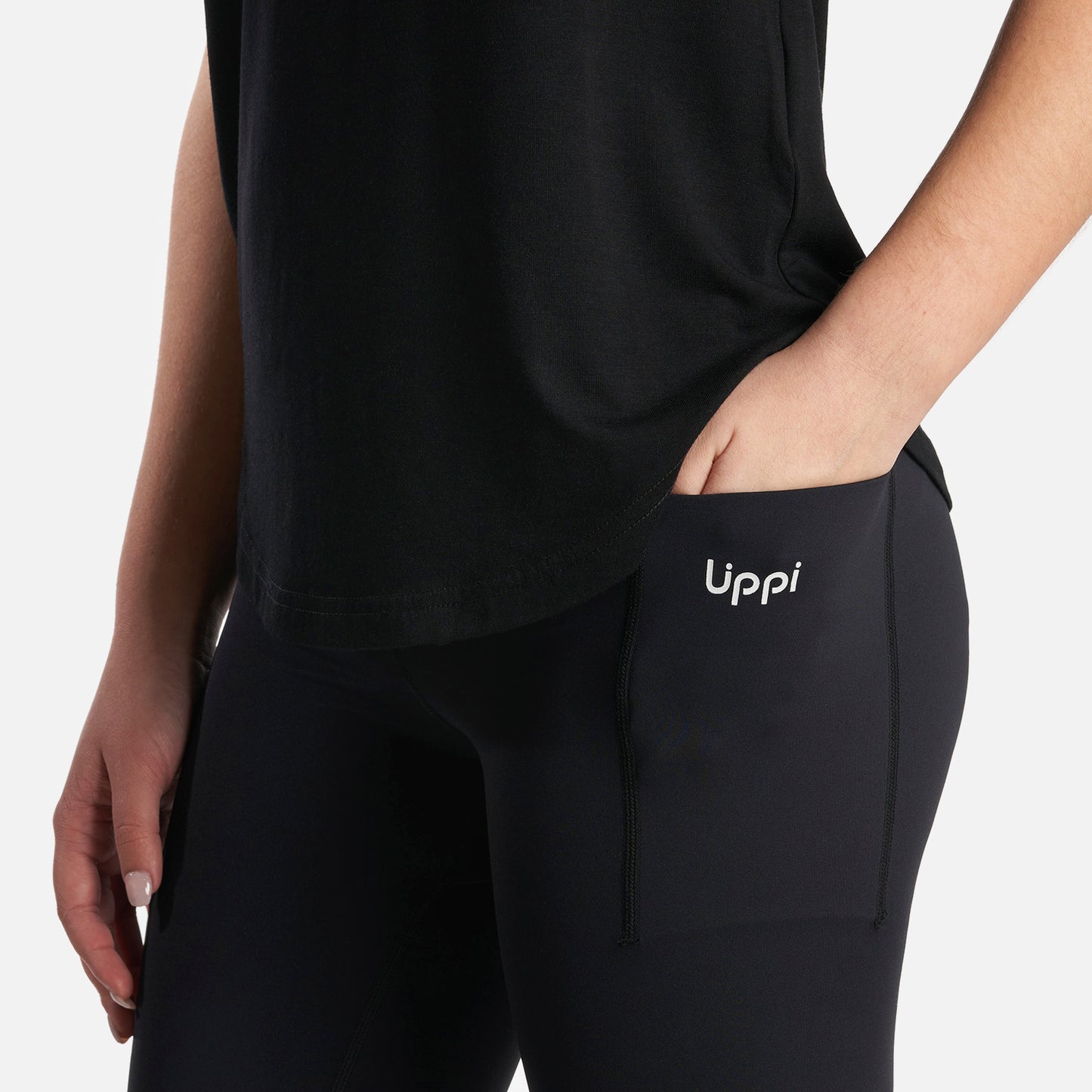 Calza Teen Girl In-Action Sport Leggings Negro Lippi