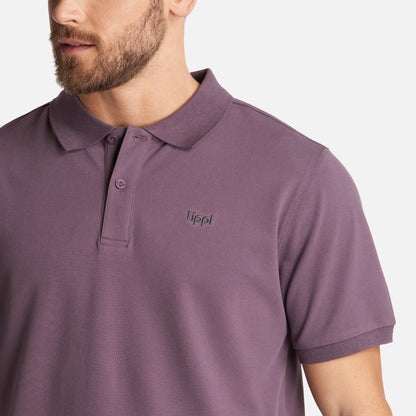 Polera Hombre First Class Elastic Polo Morado Lippi