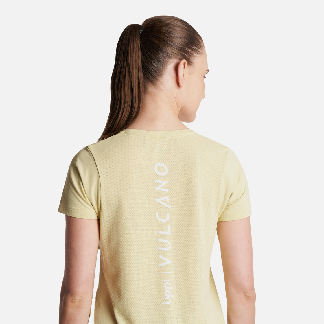 Polera Mujer  4 Run Seamless Trail Short Sleeve T-Shirt Amarillo Lippi