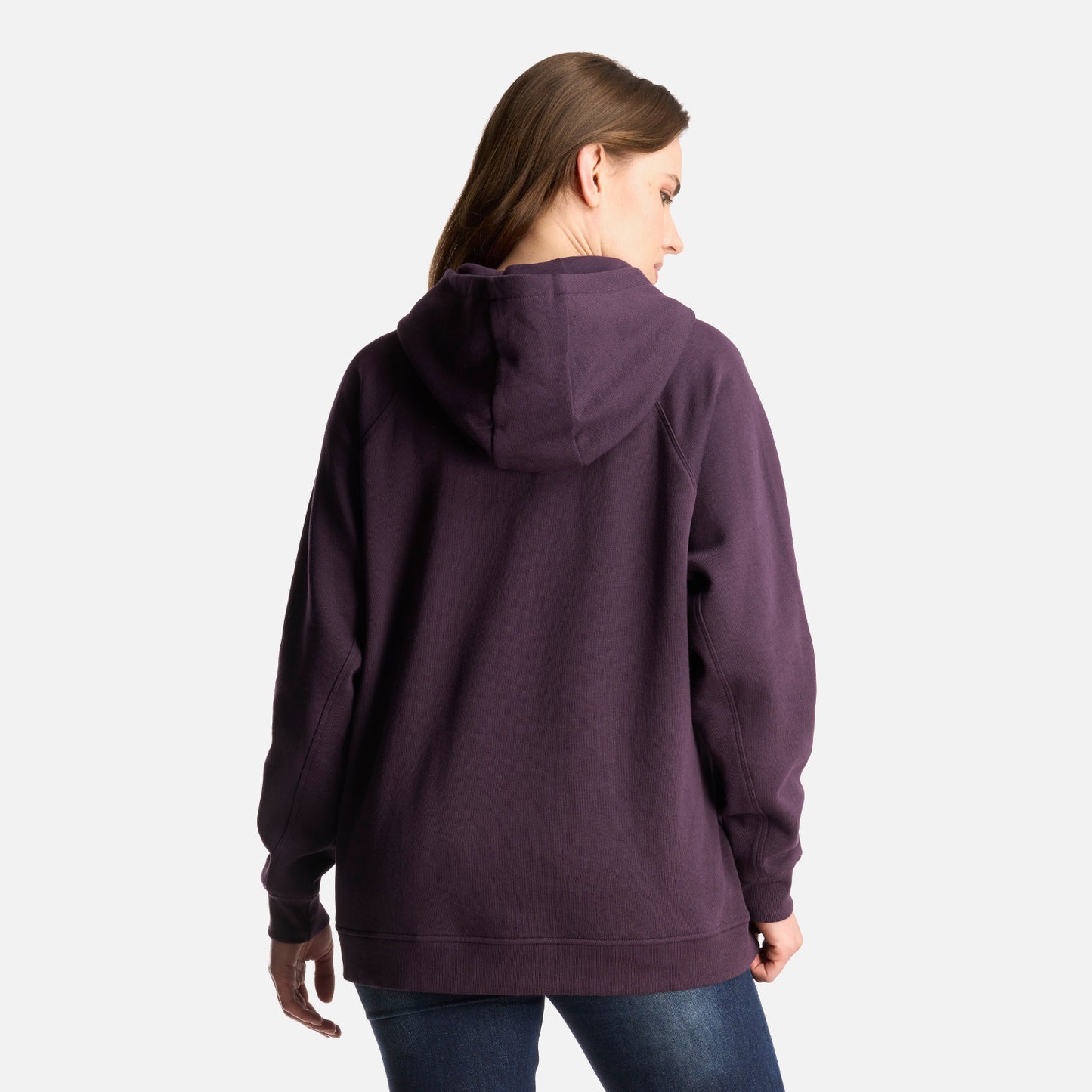 Poleron Mujer Insigne Hoody Sweatshirt Front Print Morado Oscuro Lippi