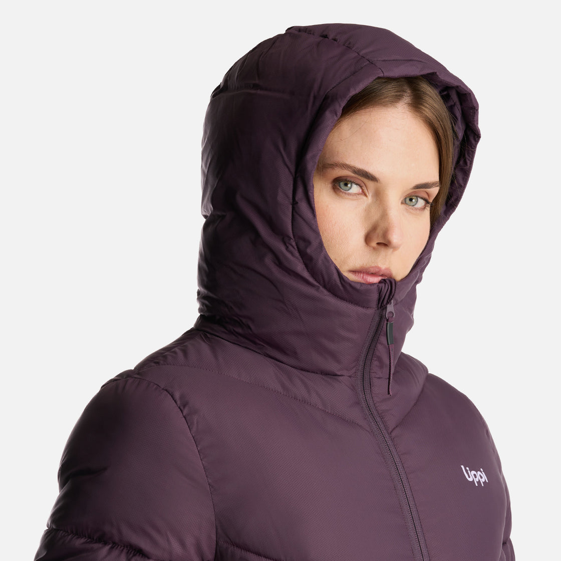 Chaqueta Mujer Long Line Steam Pro Hoody Jacket Morado Oscuro Lippi