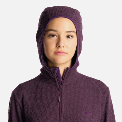 Poleron Teen Girl Mild Nano-F 14 Zip Hoody Morado Oscuro Lippi