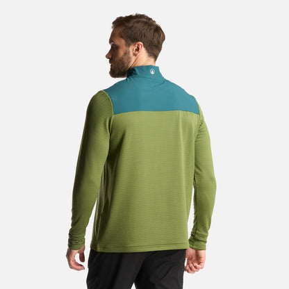 Poleron Hombre Karova Nano F 1/4 Zip Verde Lippi