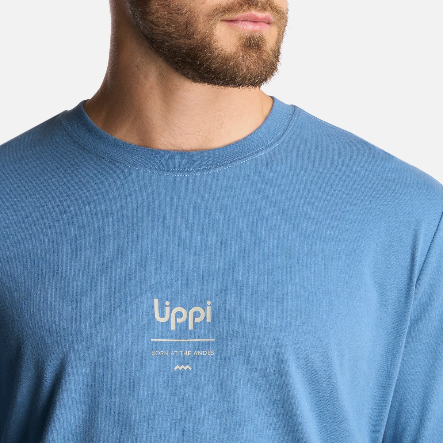 Polera Hombre Logo Lippi Long Sleeve T-Shirt Azul Grisaceo Lippi