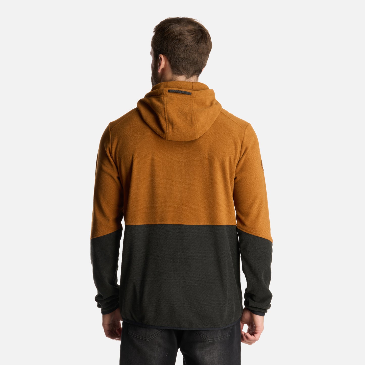 Poleron Hombre Stripes Nano-F Full Zip Hoody Cafe Claro Lippi