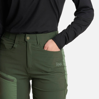 Pantalón Mujer Lennox Q-Dry Slim Fit Pants Verde Militar Lippi